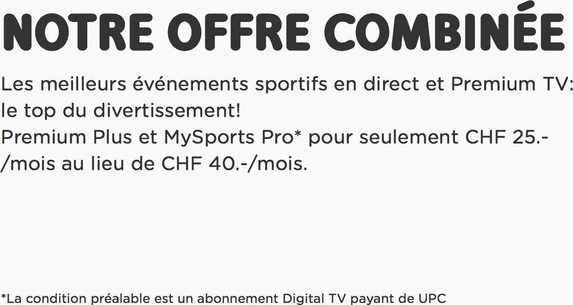 Offre combinée
